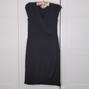 Sold!! B&W Stretch Faux Wrap Dress
